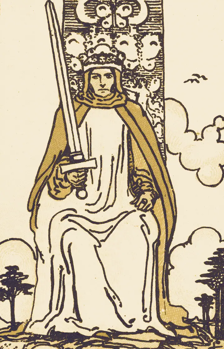 Rey de Espadas, lámina de tarot