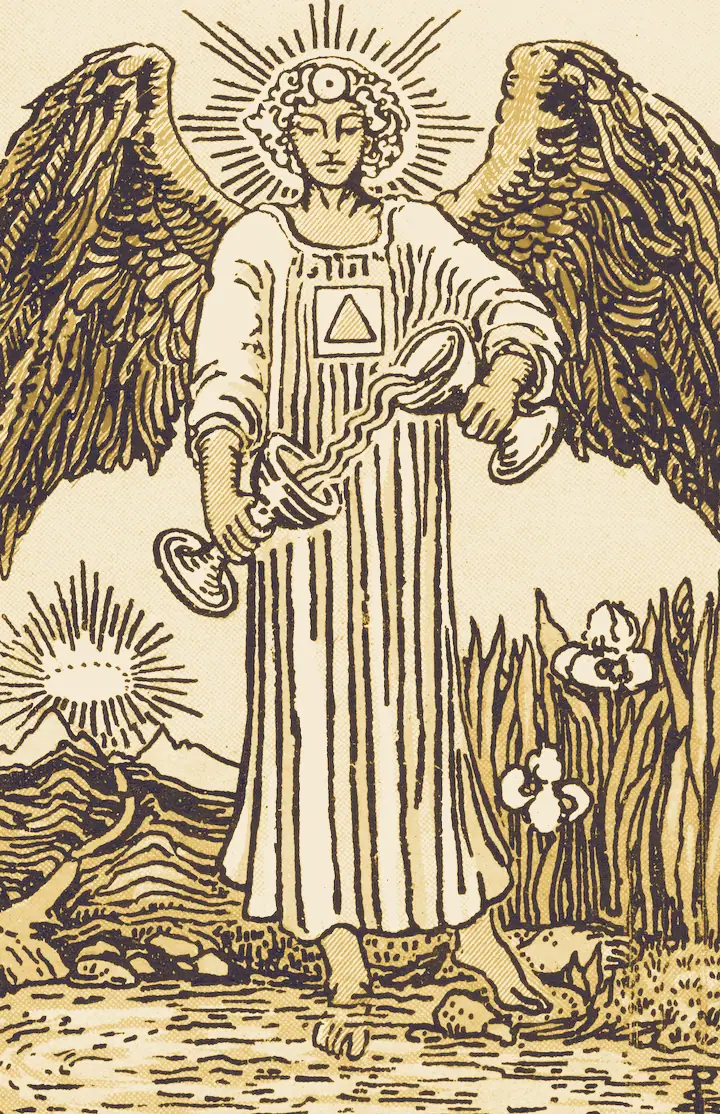 Temperance, tarot plate