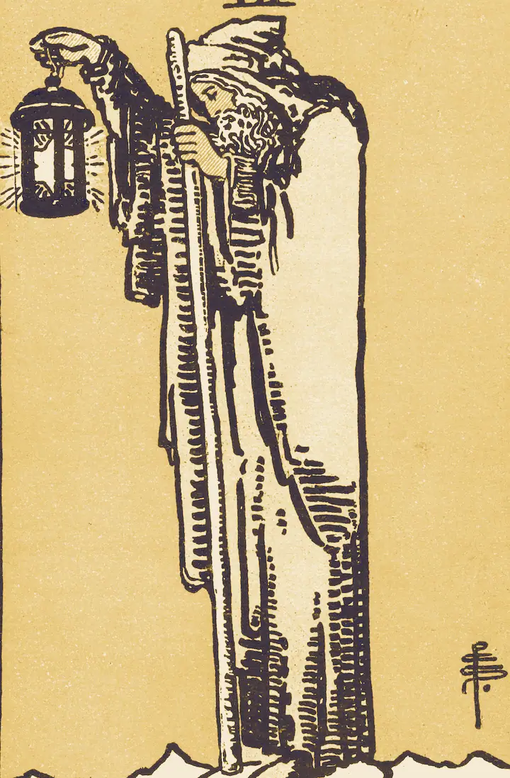 The Hermit, tarot plate