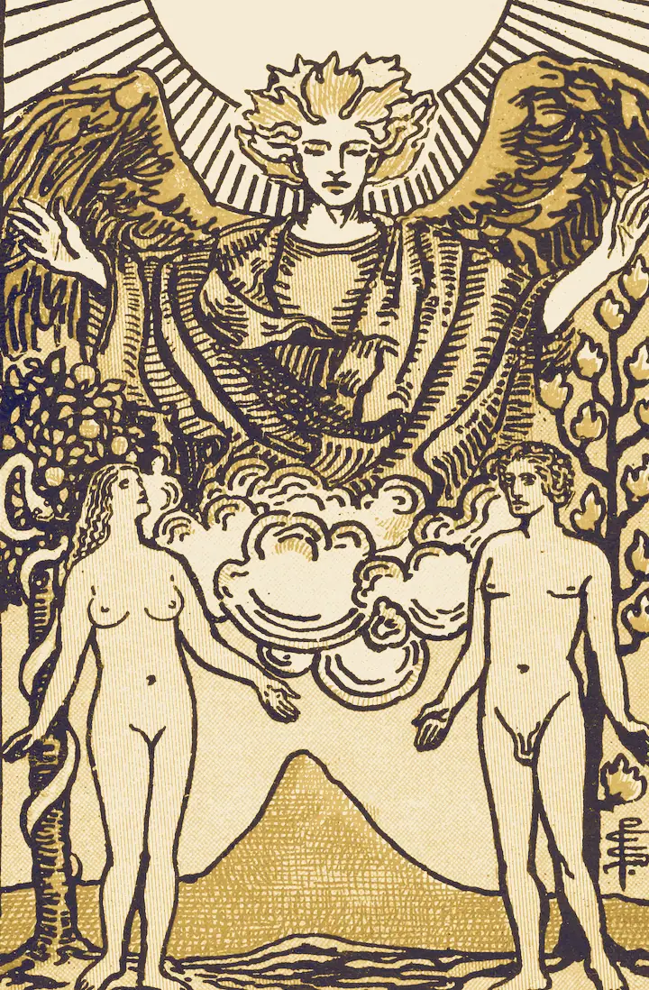 The Lovers, tarot plate