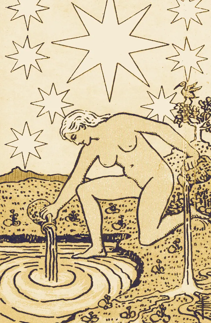 The Star, tarot plate